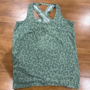 LuLaRoe Green Animal Print Tank Top